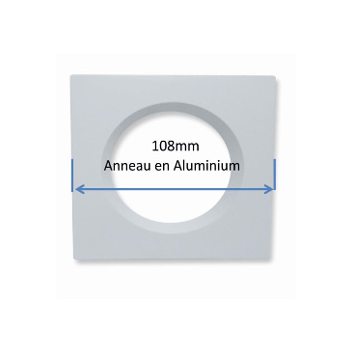 A222400988802 Accessoire Downlight 108 Carré Alu blanc LAES