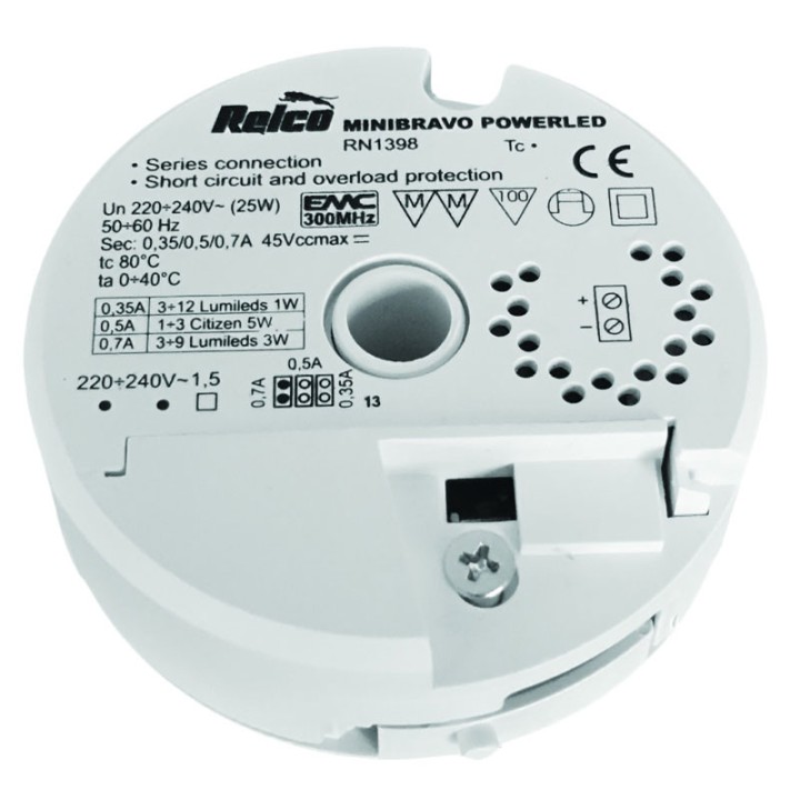 A141000413980 Led driver Minibravo RN1398 350-500-700mA 14-20-22W RELCO
