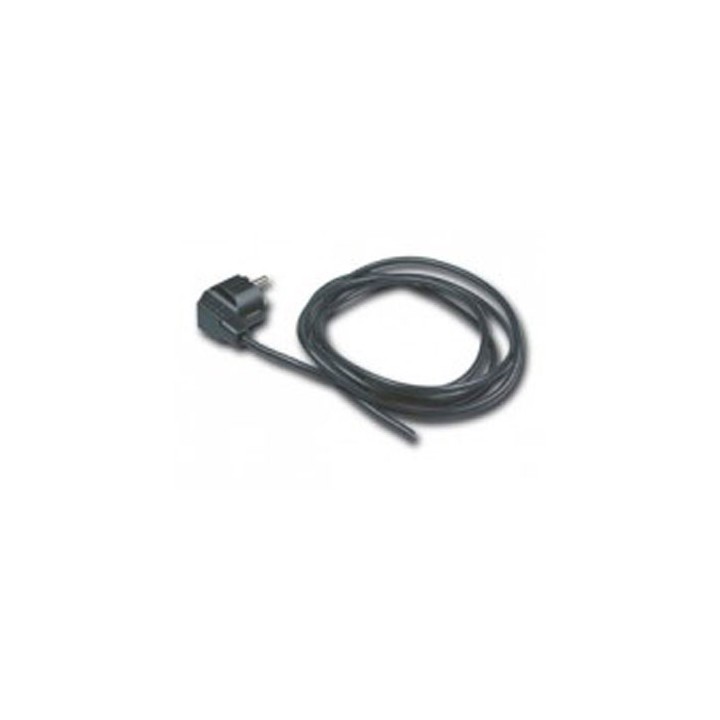 Power Cord 3x0.75mm² Black 2M 2P + earth