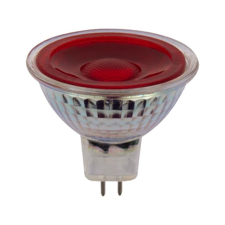 6168400048713 GU5,3 LED COB 5w Rouge 12V AC/DC SPL