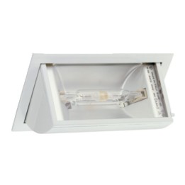 P050700007579 Spot encastre Orientable 230v Aluminium Blanc METROPOLIS MH 70w RX7S