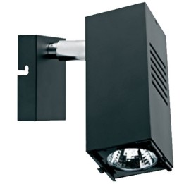 M010700044178 Spot projecteur TBT Orientable 230v Aluminium Noir HELIOSTAT 01