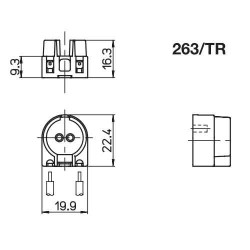 A1056000263TR Douille transparente volante G5 110°C