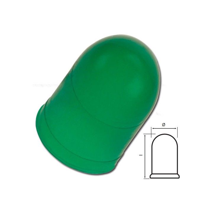 Silicon cap green 10.5x13mm for lamp T3 1/4