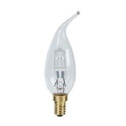 E14 Candle Halogen Clear Candle Tip 28w=40w 230V