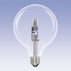 E27 Globe 95 Halogen Eco 28w = 35w Clair 230V