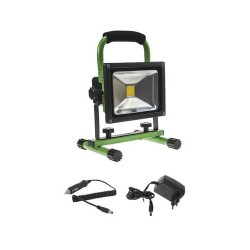 LED Portable Projector LED 6-10-20w 4000°K on accu-Cigarette lighter-230v IP65