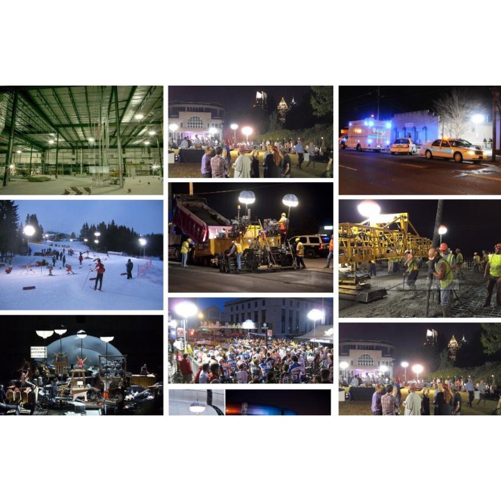 Telescopic tripod for 300w led luminaire Max height 4 meters