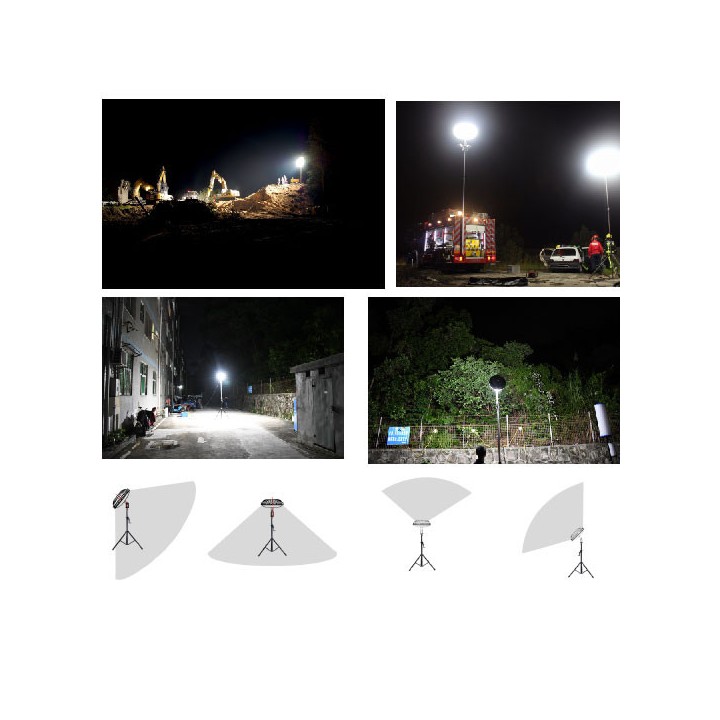 Telescopic tripod for 300w led luminaire Max height 4 meters