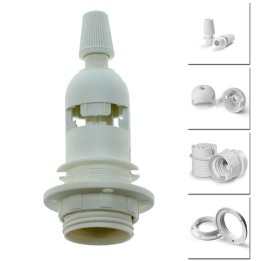 White Socket E27 Plastic Lampholder