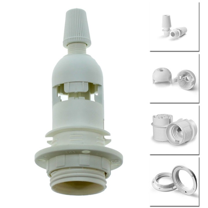 White Socket E27 Plastic Lampholder