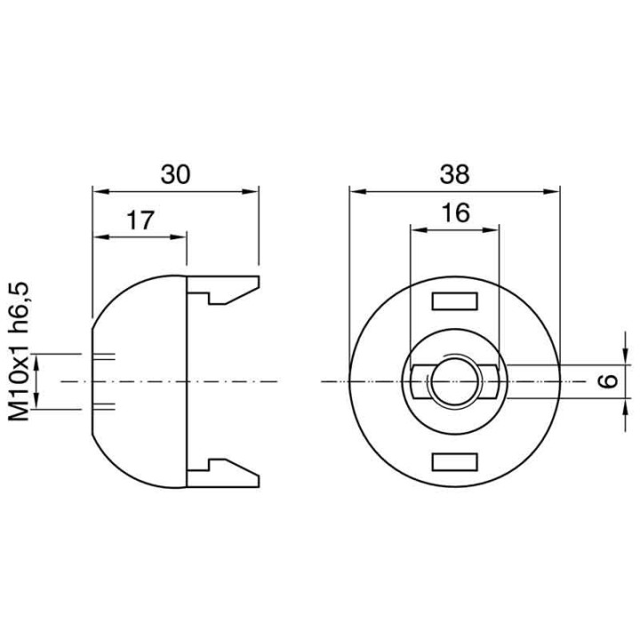 Lampholder kit E27 Black Plastic