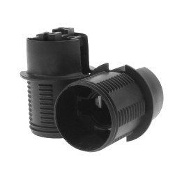 Half-threaded sleeve with E14 socket 62S 180ºC black
