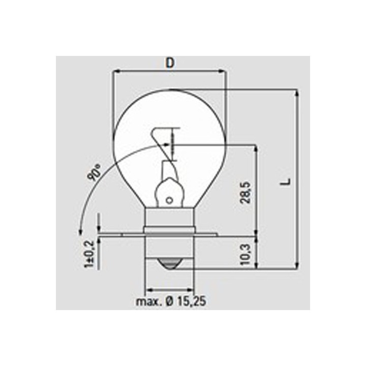 9071300842285 P30S Lampe à filament 12V 3.0A Dr Fischer
