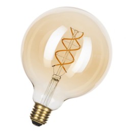 E27 Globe 125 led 5W 2200K Gold Dimmable 240V Spiraled filament effect