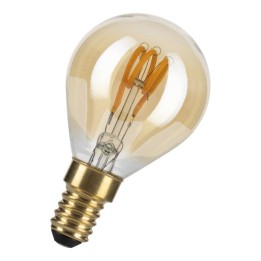 E14 Spherical led 3W 2000K Gold Dimmable 240V Spiraled filament effect