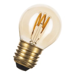 E27 Spherical led 3W 2000K Gold Dimmable Filament effect 240V Spiraled