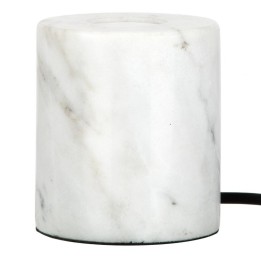 White Marble table lamp E27 90x100mm + cord + inter 1.8 meter