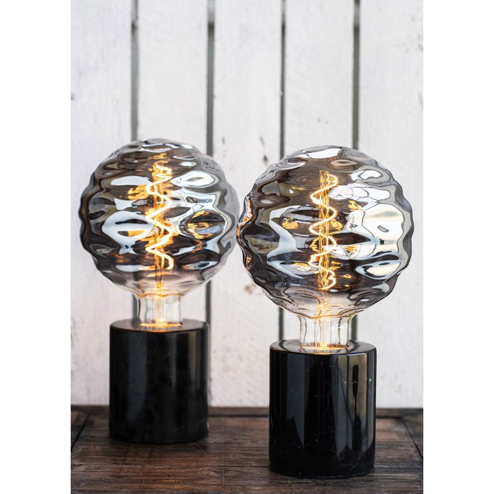 Lampe à poser E27 Marbre Noir