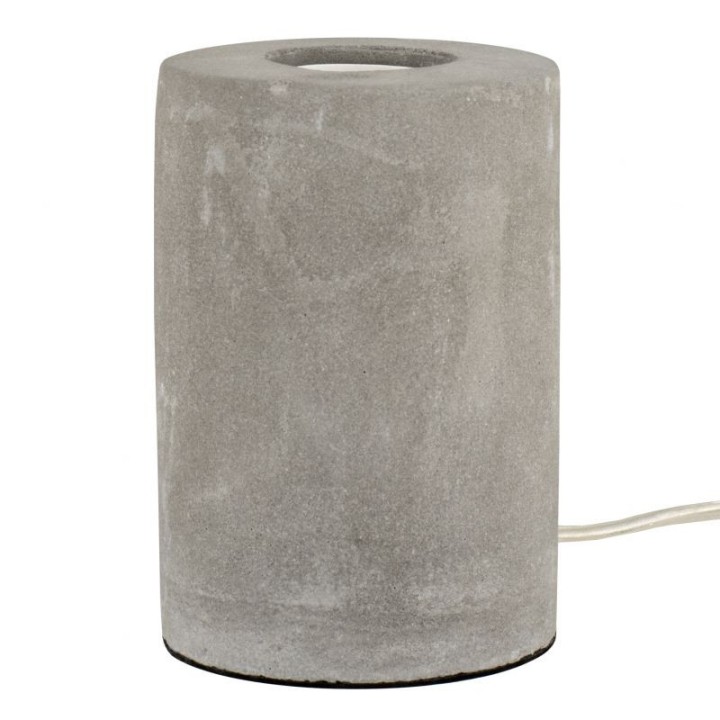 S070500406397 Lampe à poser Béton brut E27 90x130mm + cordon + inter 1 mètre Concrete