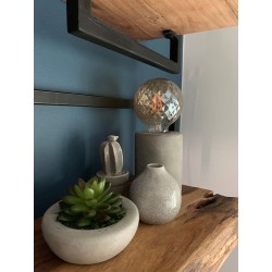 Table lamp Raw concrete E27 90x130mm + Concrete + interlocking + cord 