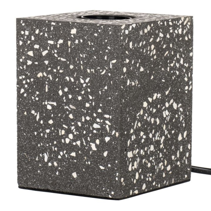 Table lamp E27 max 60w Dark gray + 1.5 meter cord + inter Terrazzo