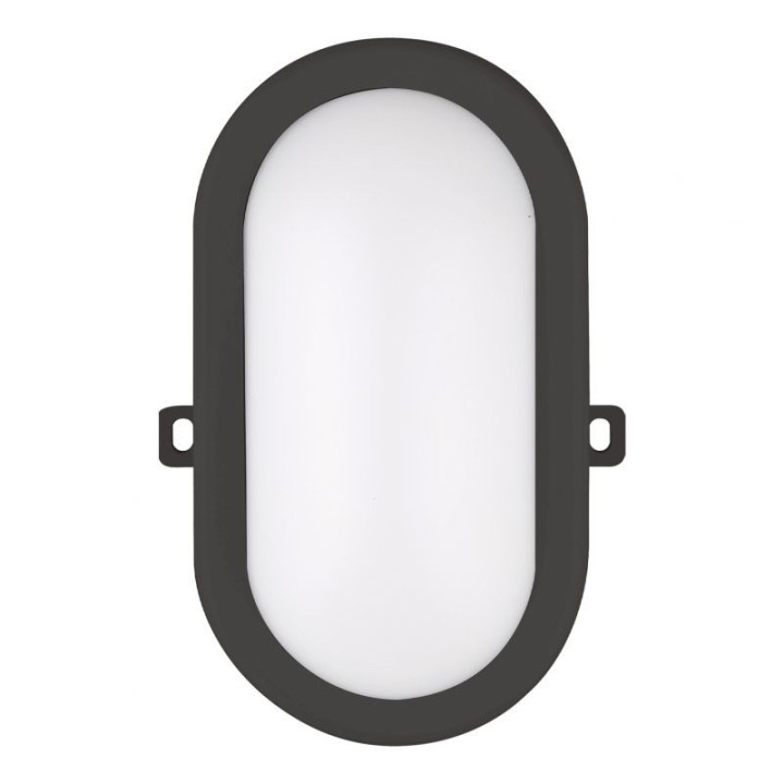 LED Hublot Basic 6W 4000K Black Oval