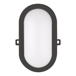 LED Hublot Basic 12W 3000K Black Oval