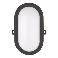 LED Hublot Basic 12W 3000K Black Oval