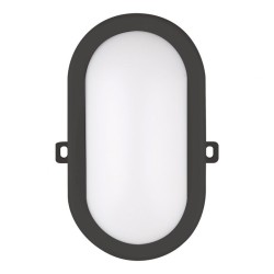 LED Hublot Basic 6W 3000K Black Oval