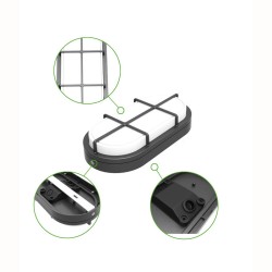 LED Porthole Slim 20W 4000K IK10 Round Black