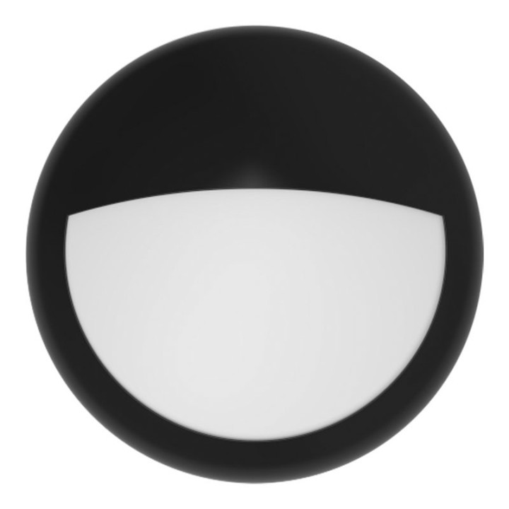 Bulkhead Bamburgh Round HC 12W 830 840 857 Black + Emergency 3h