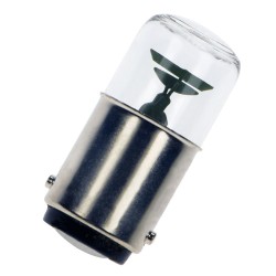 BA15D Tubular Neon  16X35  110V  Glass Clear