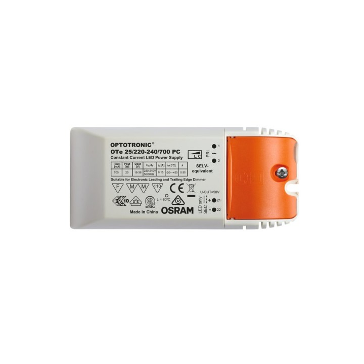 OTE 25 / 220-240 / 700 PC OSRAM Phase-cut driver for luminaires and LE