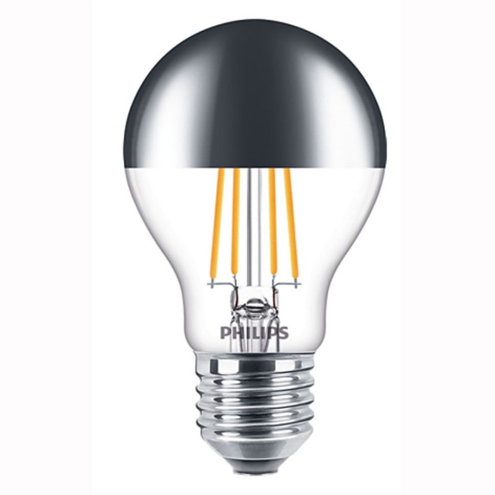 E27 standard led Silver Cap MASTER VLE LEDBulbD 7,2 = 50W A60 827 CM G