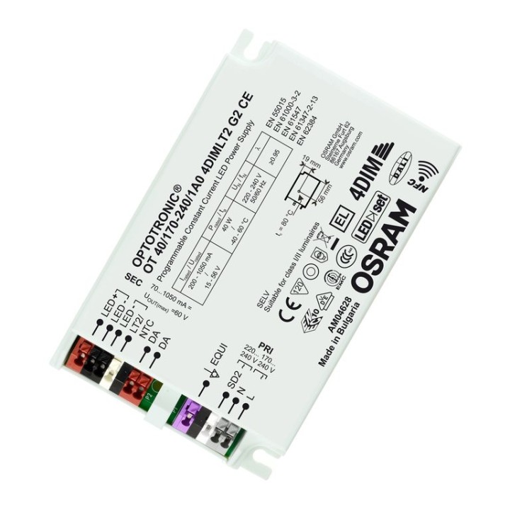 A140200981935 Driver OUTDOOR OT40 170-240 1A0 4DIMLT2 G2 OSRAM Driver OUTDOOR pour luminaires et modules LED