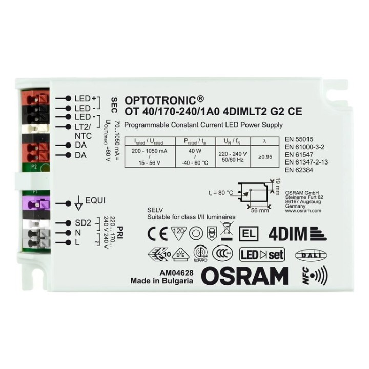 Driver OUTDOOR OT40 170-240 1A0 4DIMLT2 G2 OSRAM Driver OUTDOOR for lu