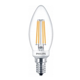E14 LEDCandle Led effet filament 2w=25w 2700K /827 230v PHILIPS