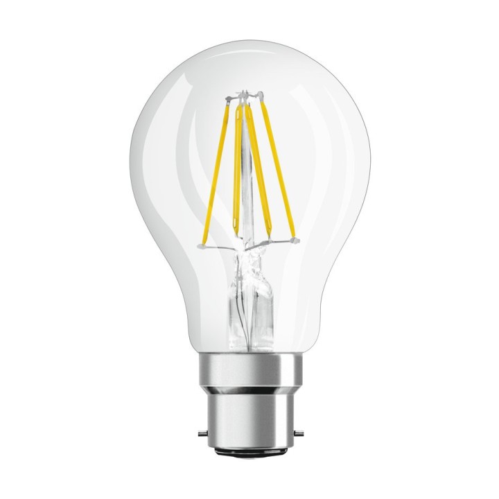  LED FIL CLA60 Claire 827 B22 6,5W 806lm Verre