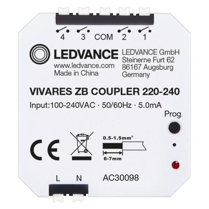 A070200463806 Coupleur de bouton poussoir VIVARES ZB COUPLER Zigbee LEDVANCE