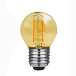 E27 Sphérique led effet filament 2w Ambre 230v LAES