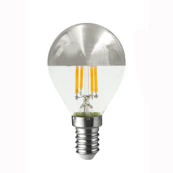E14 Sphérique Calotte Argentée LED 4W 2700K Laes