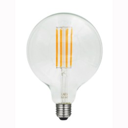 E27 globe 125 LED effect filament 8w=50w 2200K 230v LAES