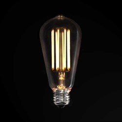 E27 Poirette LED effet  Filament 8w=50w 2200K 630lm Dimmable LAES