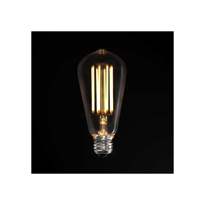 Pear shape E27 LED Filament effect 8w = 50w  2200K 630lm Dimmable LAES