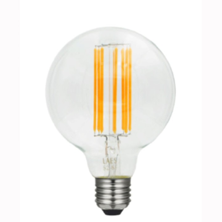 E27 globe95 LED effet filament 8w=50w 2200K 230v LAES