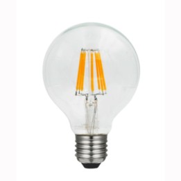 E27 globe 80 LED effet filament 6w = 42w 2200K 230v LAES