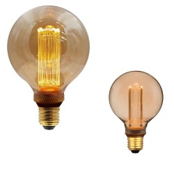 E27 Globe 95 led effect Filament 3.5w Vintage 2500K 240V Dimmable LAES