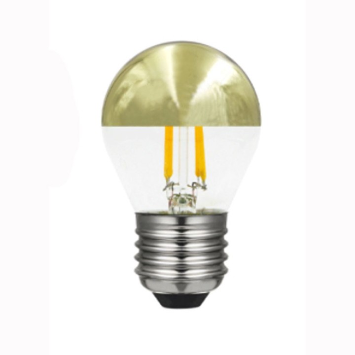 E27 Sphérique led effet filament 4w Claire Calotte Dorée 230v LAES