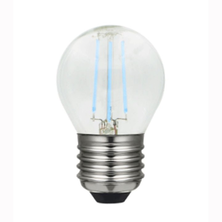 E27 Sphérique led effet filament 4w Claire Bleue 230v Dimmable LAES